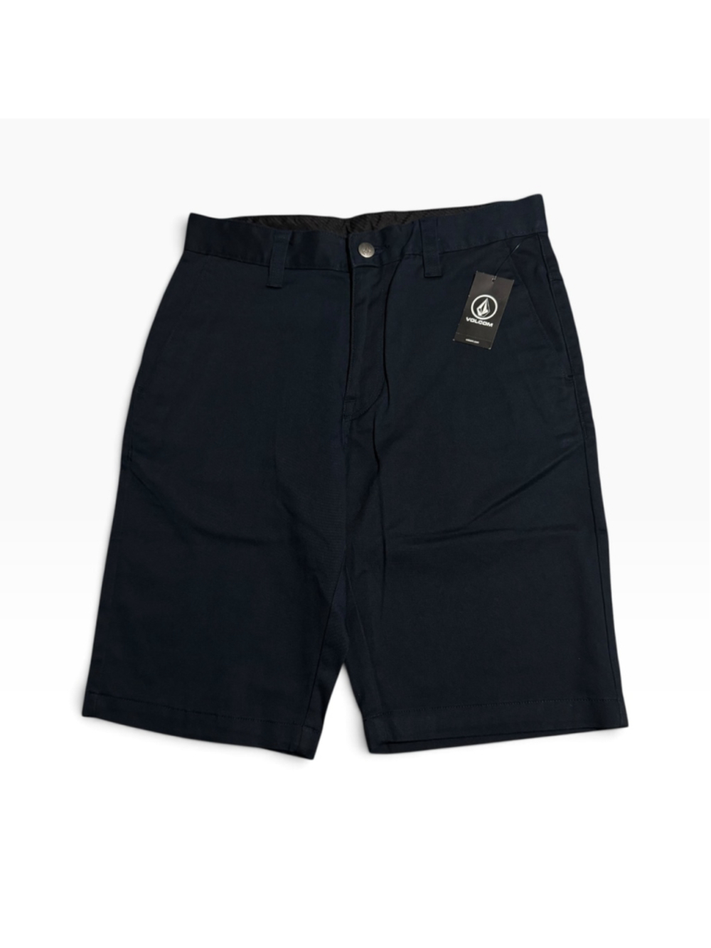 Volcom Flat Front Chino Shorts Black Size 28 New Nwt